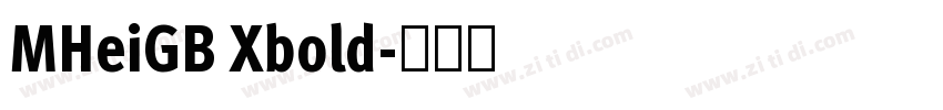 MHeiGB Xbold字体转换